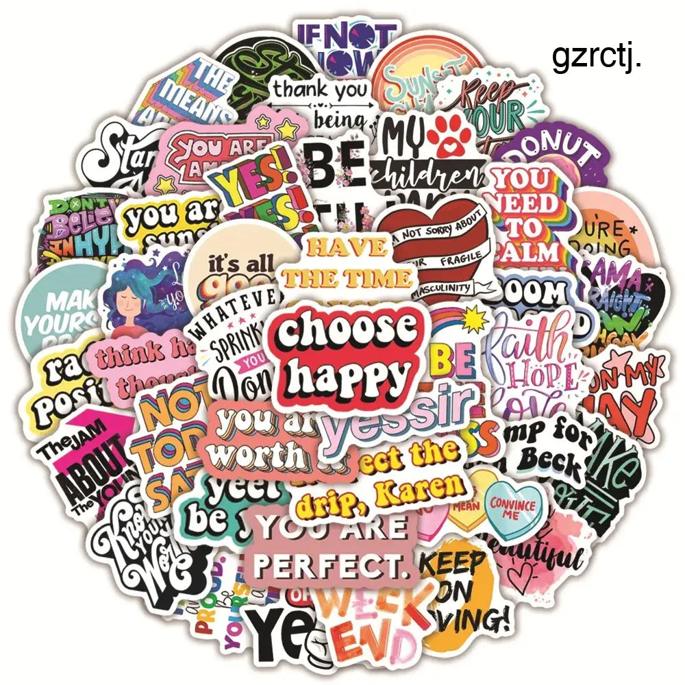 50pcs Inspirational Quote Stickers Vision Board Motivational Sticker for Adults Teens Students Teachers Aesthetic