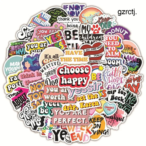 50pcs Inspirational Quote Stickers Vision Board Motivational Sticker for Adults Teens Students Teachers Aesthetic