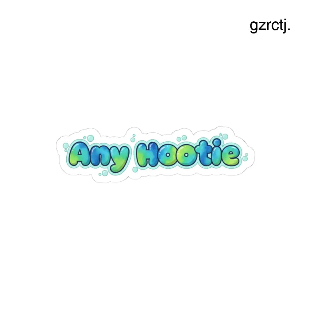 Any Hootie Kiss-Cut Sticker, Cute Bubble Letter Laptop Decal - 3’’ × 3’’ / White - Stickers