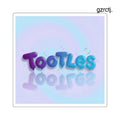 Copy of Tootles Square Sticker, Cute Retro Text Decal - 2’’ × 2’’ / White - Stickers