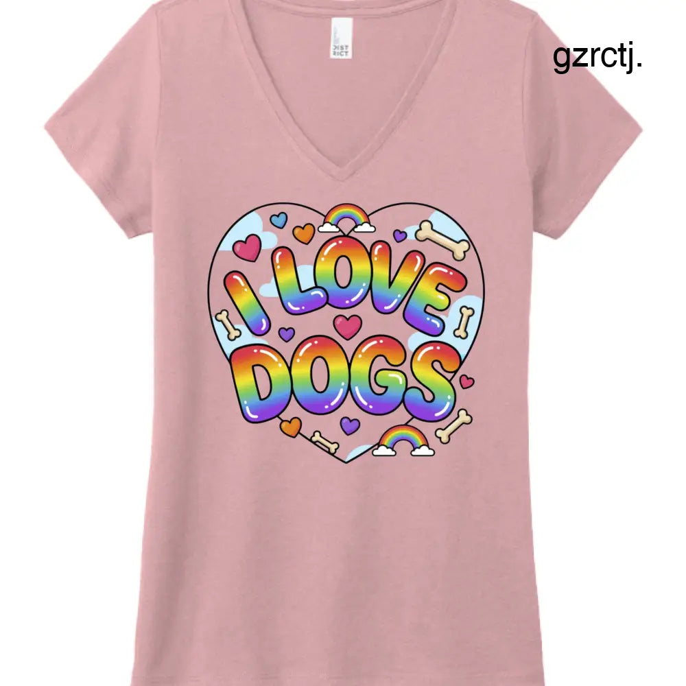 I LOVE DOGS2 - WstriaHthr / XS - T-Shirt