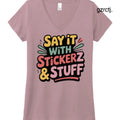 Say it with Stickerz - Hthrd Lavender / XS - Printed T-Shirts
