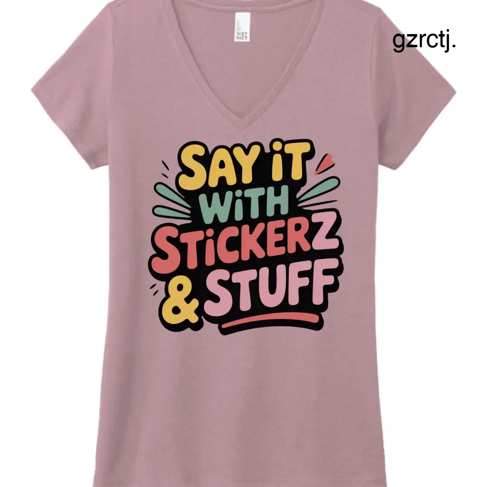 Say it with Stickerz - Hthrd Lavender / XS - Printed T-Shirts
